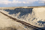 odkrywkowa mine chalk, view, tracks