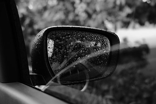 Regen, Seite Spiegel, Wagen, Fenster
