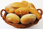 roll, basket, breakfast
