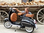 man, vespa, roller