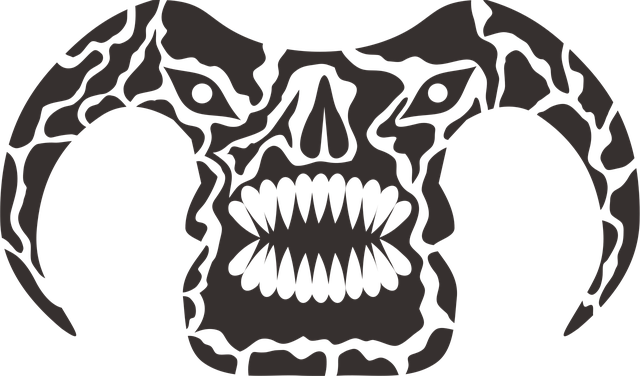 Free the head of the monster demon vector