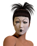 woman, sad, make up