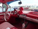 the interior finishes, red, car