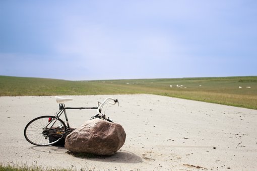 Hjul, Cykeltur, Klippe, Diget, Sommer