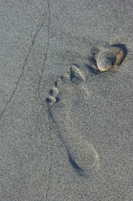 Free Footprint Sand photo and picture