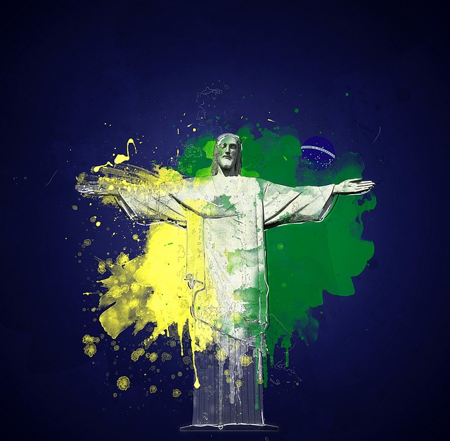 Free brazil corcovado christ illustration