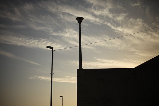 Ciudad, Separar, Croacia, Lámpara, Noche