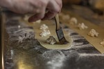 ravioli, egg, ricotta