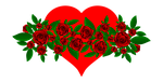 flowers, heart, red
