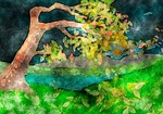 watercolour, watercolor, painting