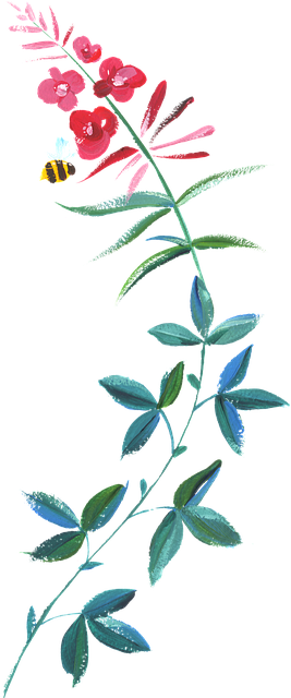 手绘, 水彩, 花