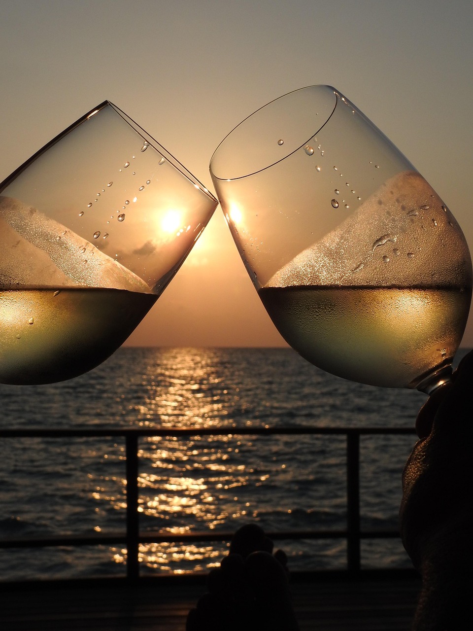 Sonnenuntergang Weinglas