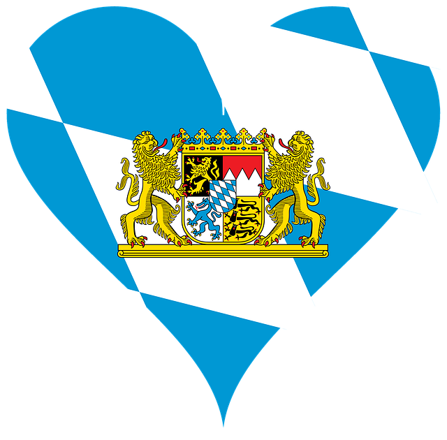 Free heart love flag illustration
