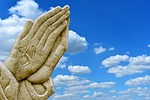 praying hands, religious, granite