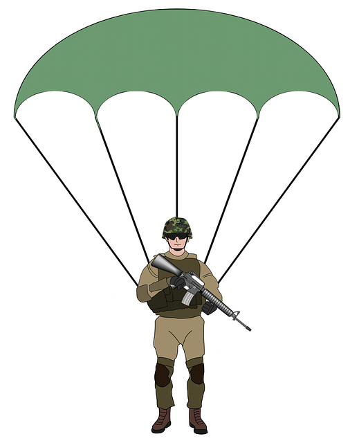 Free parachutist parachute army illustration