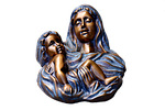 woman, child, relief