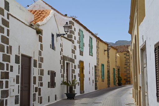 Aguimes, グラン ・ カナリア島, 路地, 離れた, アーキテクチャ