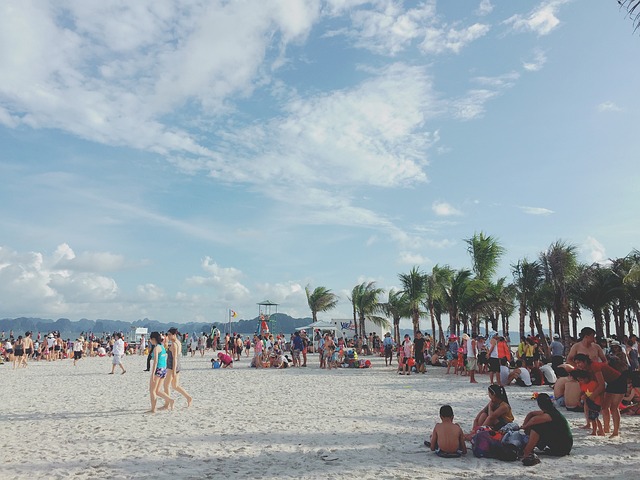 Free Halong Beach Fire photo and picture
