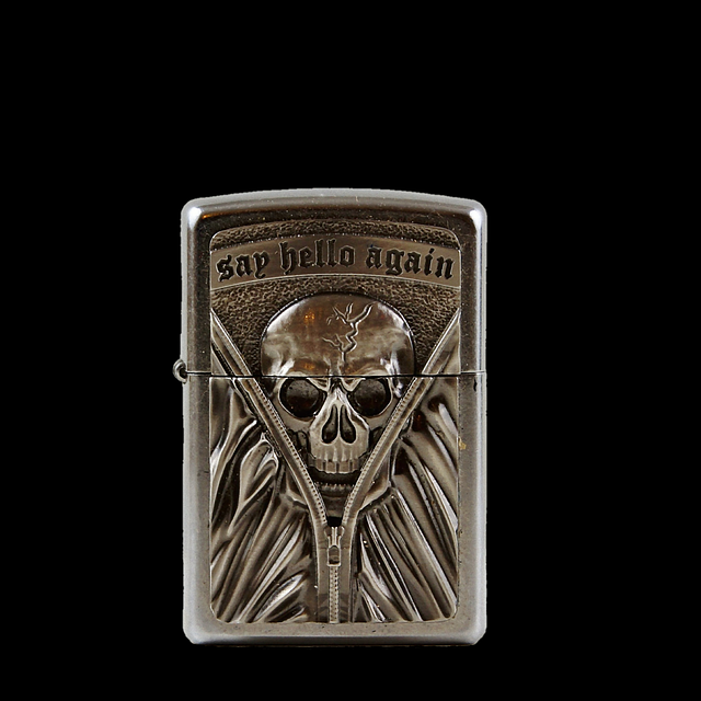 Free lighter petrol lighter skull and crossbones illustration