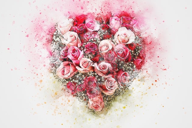 Free flowers roses bouquet illustration