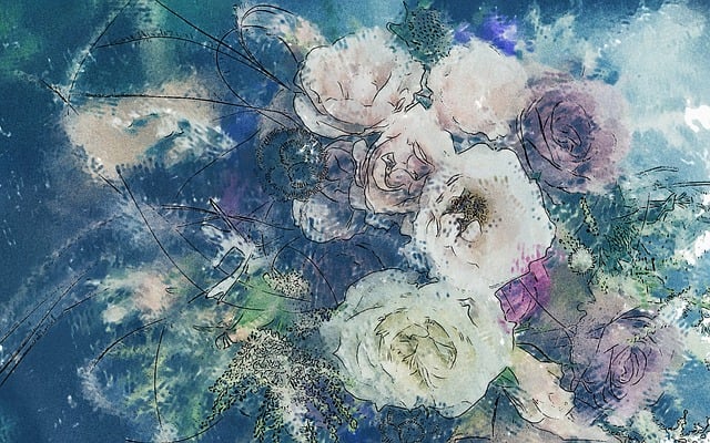 Free roses painting art illustration