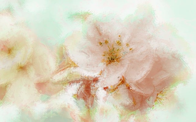 Hvite Blomster, Maleri, Kunst, Bakgrunn