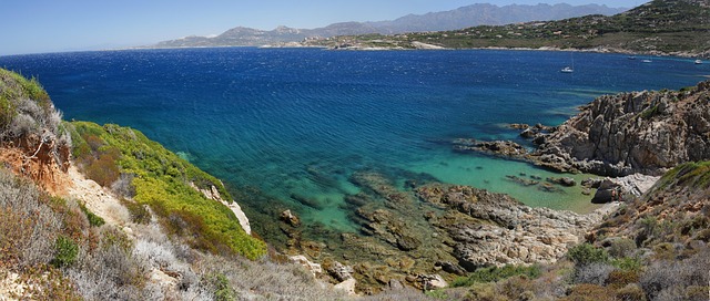 Korsika, Meer, Panorama, Strand, Steine