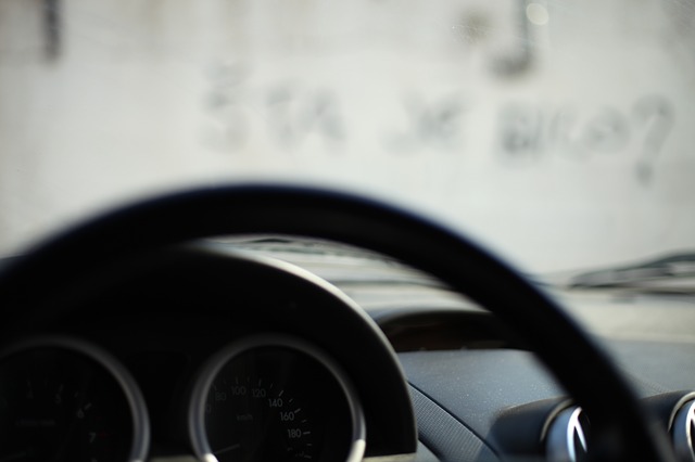 Free car inside window illustration