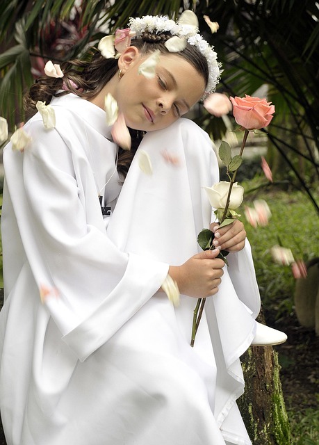 Free First Communion Little Girl photo and picture