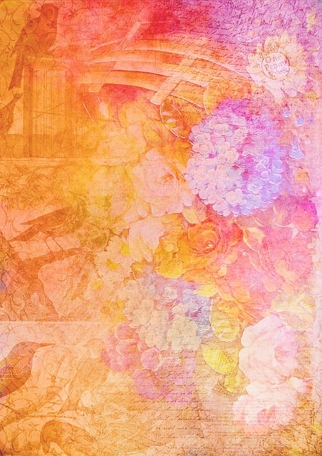 Free floral texture letters illustration