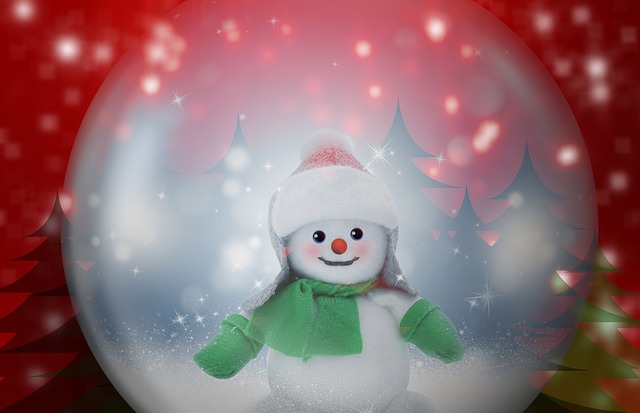 Free christmas snowman christmas ornament illustration