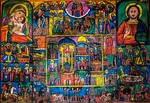 icon, wooden, colorful