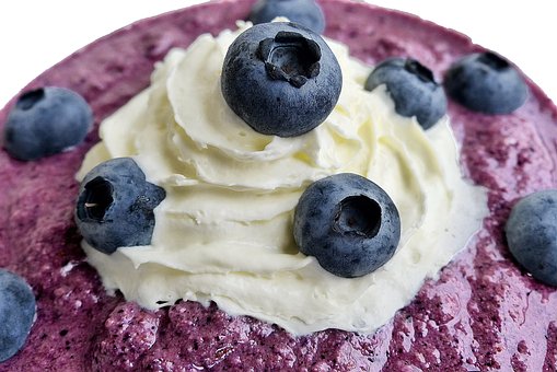 Dessert, Blåbær, Mousse, Fløde, Nydelse