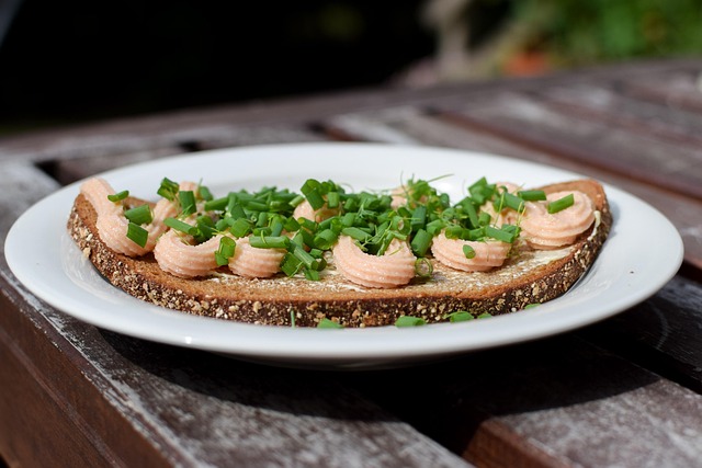 sandwich, macka, caviar, chive, dill, breakfast, bread, macka, caviar, caviar, caviar, caviar, caviar