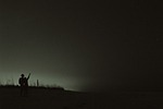 black and white, dark, night