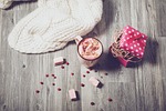 wooden, table, gift