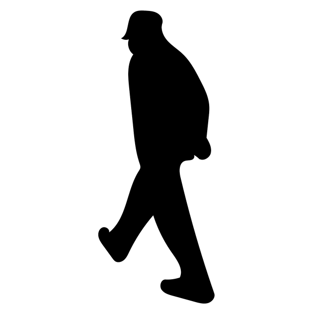 Free man walking hat illustration