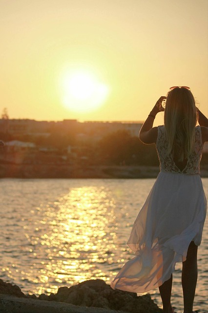 Free Girl Sunset photo and picture