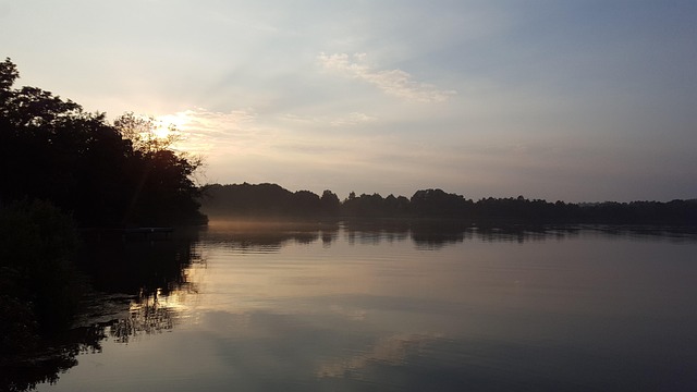 Wasser, See, Teich, Landschaft, Ufer