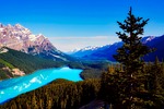 peyto lake, canada, mountains