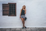 people, woman, wall