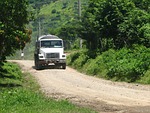 truck, street, rural