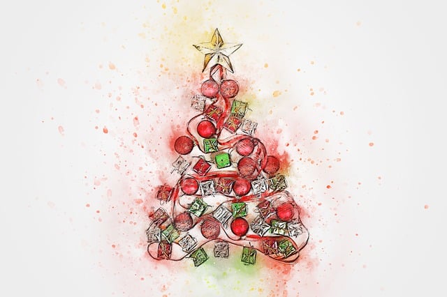 Free christmas fir gift illustration