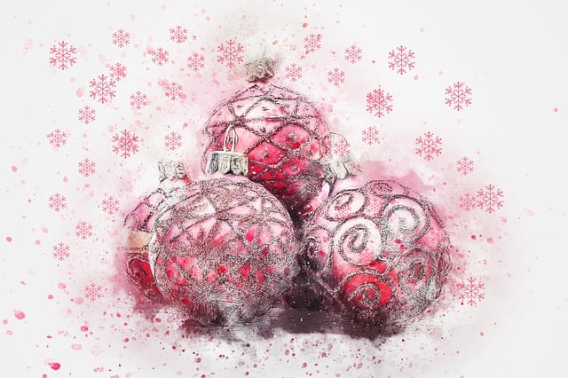 Free christmas balls art illustration