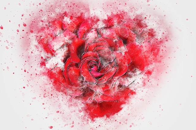 Download free HD stock image of Flower Roses Free flower roses heart illustration