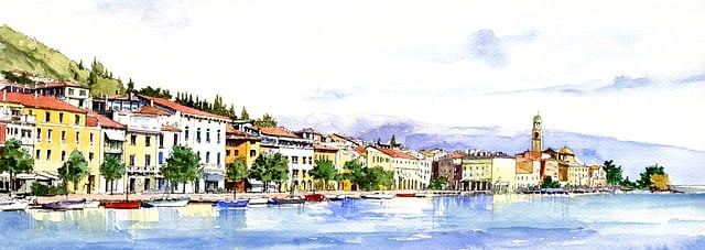 Free italy nature panorama illustration
