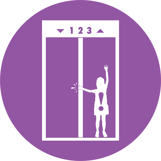 Free warning sign elevator illustration