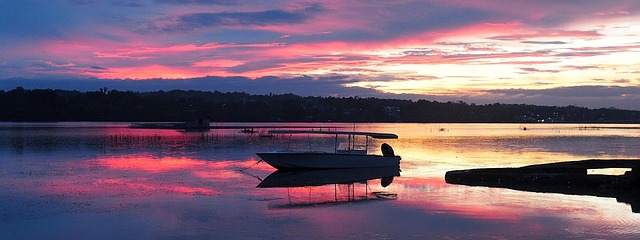 Free Sunset Boat photo and picture