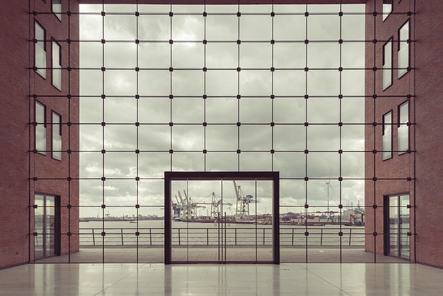 architecture, building, infrastructure, nature, design, glass, clouds
