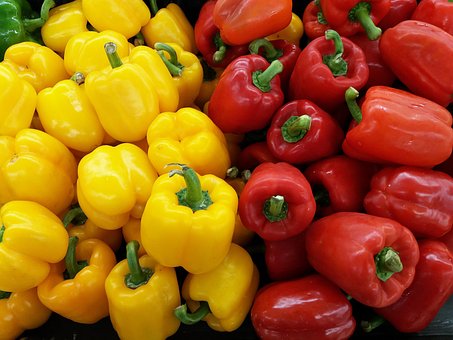 สีส Peppers, พริกหยวก, สีเหลือง, สีแดง